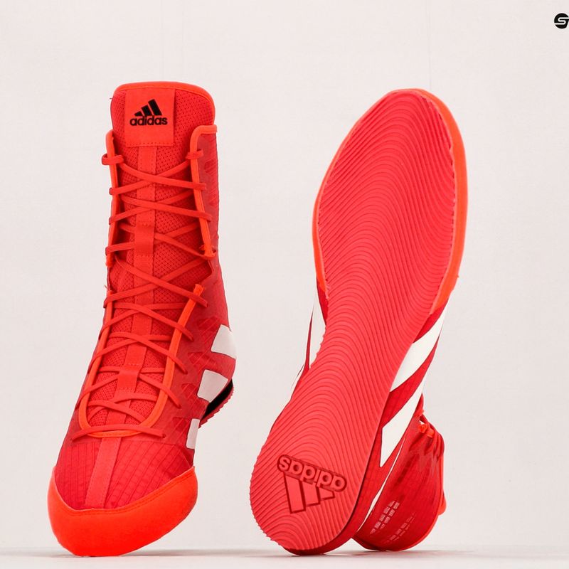 Uomo adidas Box Hog 4 rosso GW1403 scarpe da boxe 18