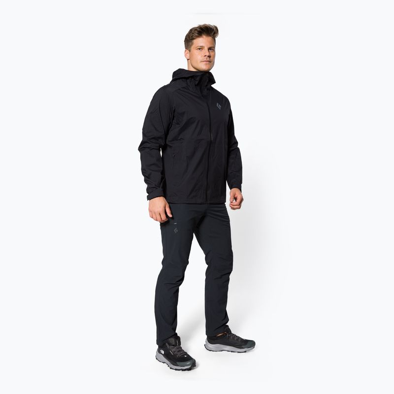 Giacca da pioggia Black Diamond Stormline Stretch da uomo, nero 2