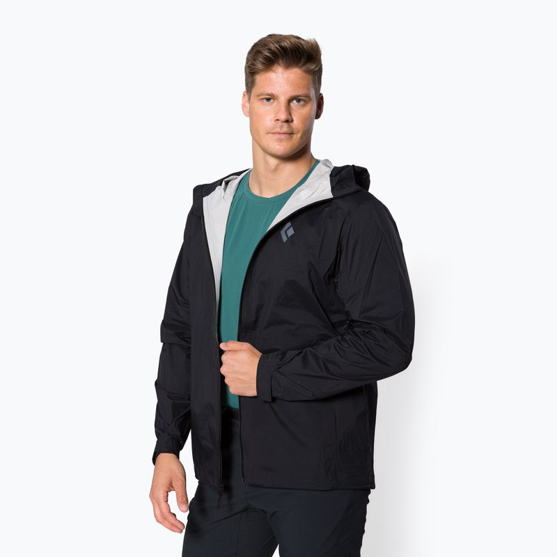 Giacca da pioggia Black Diamond Stormline Stretch da uomo, nero 4
