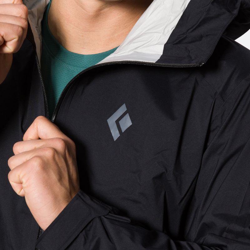 Giacca da pioggia Black Diamond Stormline Stretch da uomo, nero 5