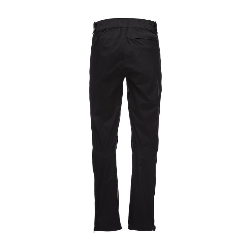 Pantaloni da pioggia Black Diamond Stormline Stretch Full Zip da uomo nero 3