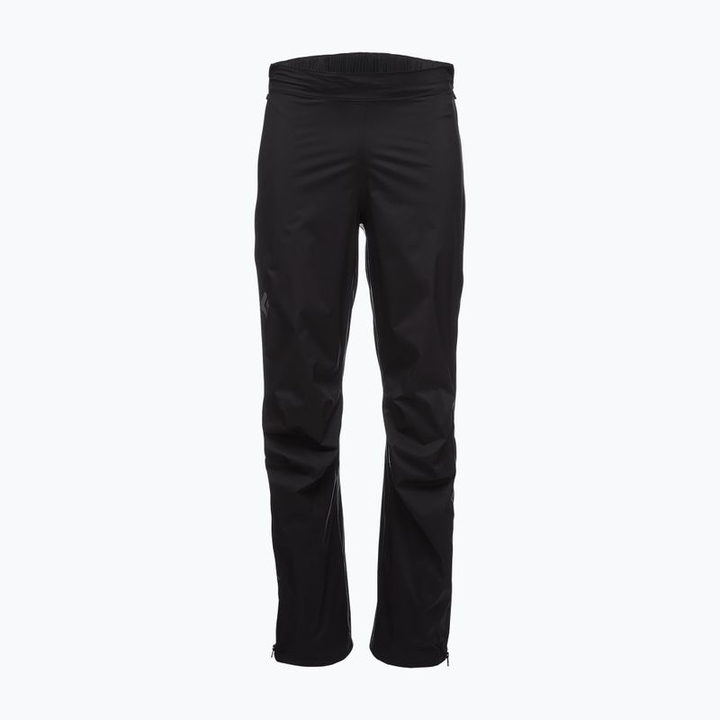 Pantaloni da pioggia Black Diamond Stormline Stretch Full Zip da uomo nero 4