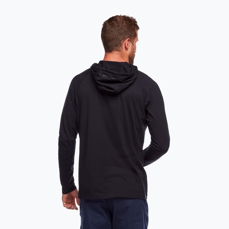 Felpa da trekking da uomo Black Diamond Crag Hoody nero 2