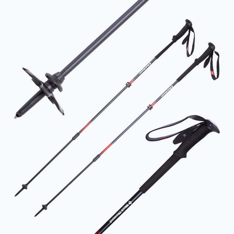 Black Diamond Trail Pro Trek bastoncini da trekking rosso fuoco 6