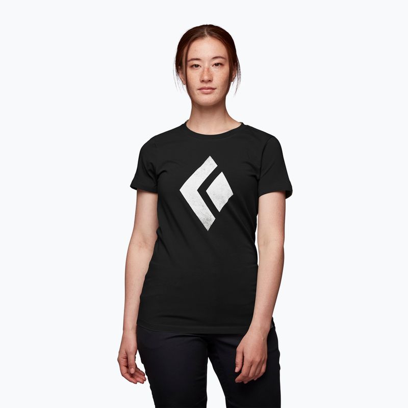 Maglietta da arrampicata da donna Black Diamond Chalked Up nero