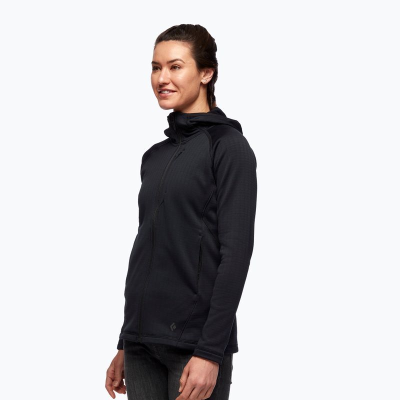 Giacca da trekking da donna Black Diamond Factor Hoody nero 3