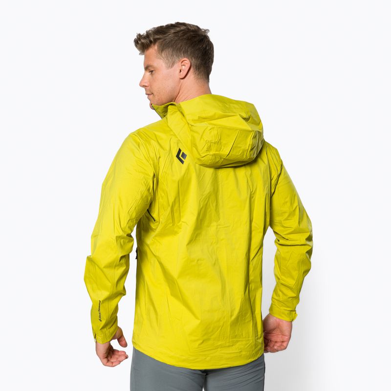 Giacca da pioggia da uomo Black Diamond Stormline Stretch sulphur 3