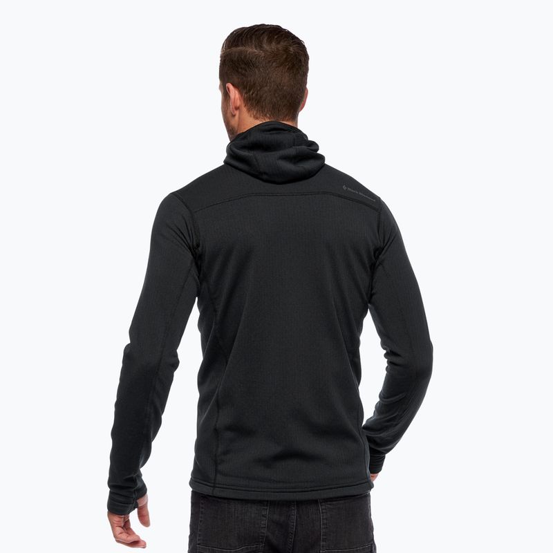 Felpa da trekking da uomo Black Diamond Coefficient Fleece Hoody nero 2