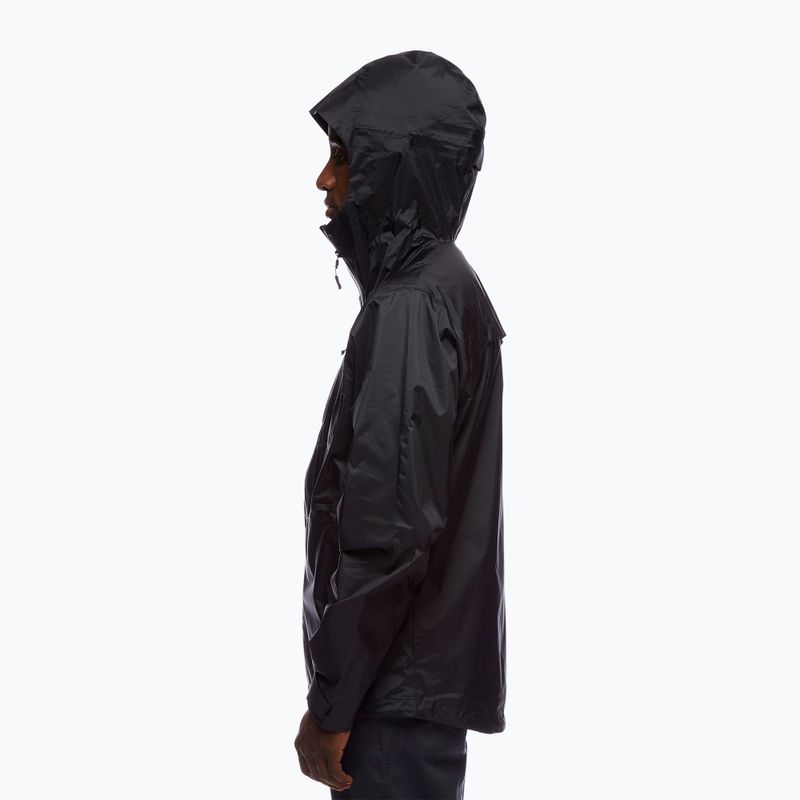 Giacca da pioggia da uomo Black Diamond Treeline nero 3