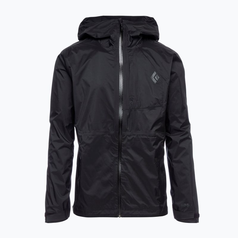 Giacca da pioggia da uomo Black Diamond Treeline nero 7