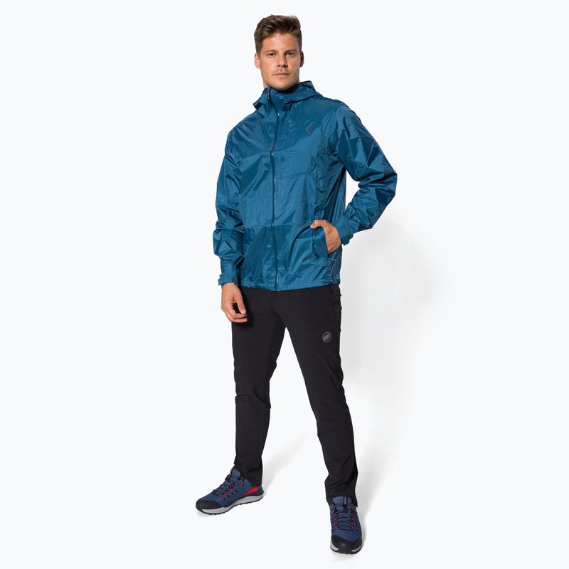 Black Diamond Treeline giacca da pioggia da uomo blu astrale 2