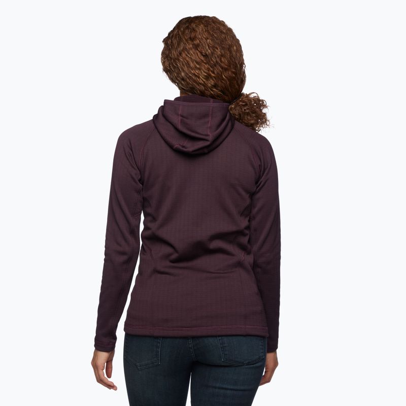 Felpa trekking donna Black Diamond Factor Hoody bordeaux 2