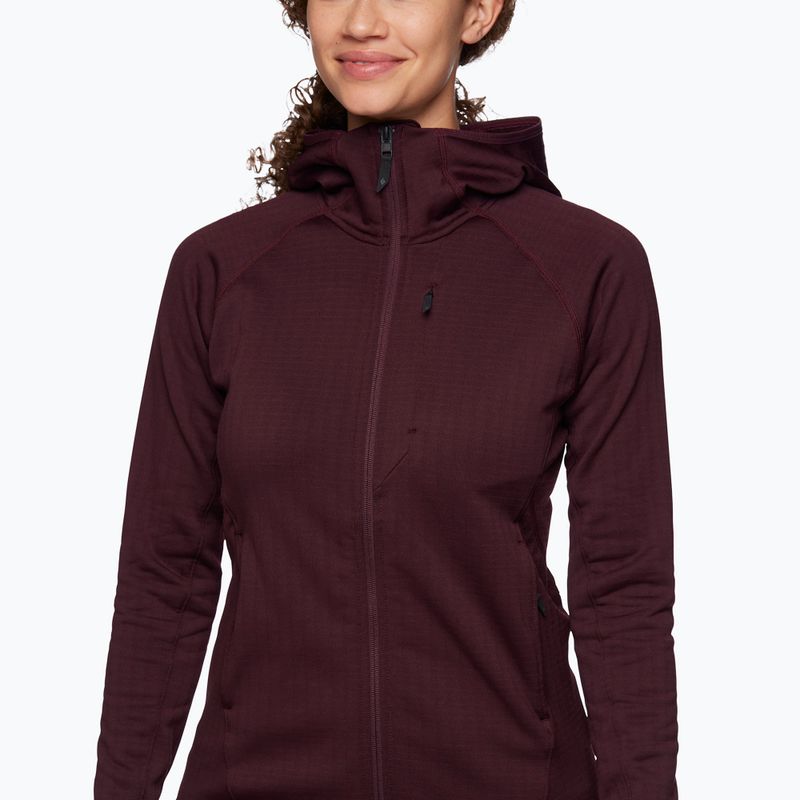 Felpa trekking donna Black Diamond Factor Hoody bordeaux 4