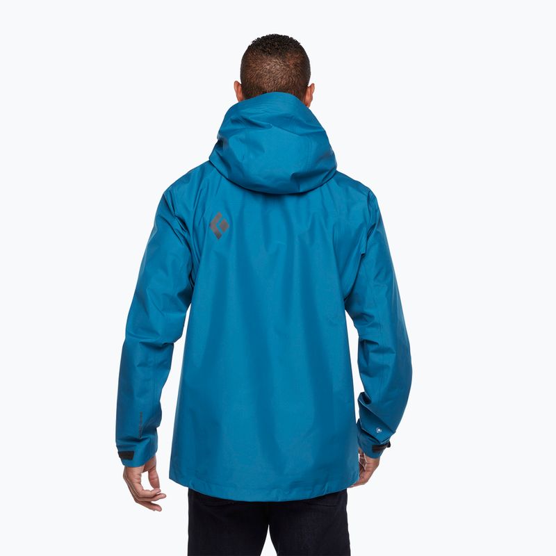 Black Diamond Liquid Point giacca da pioggia da uomo Kingfisher 2