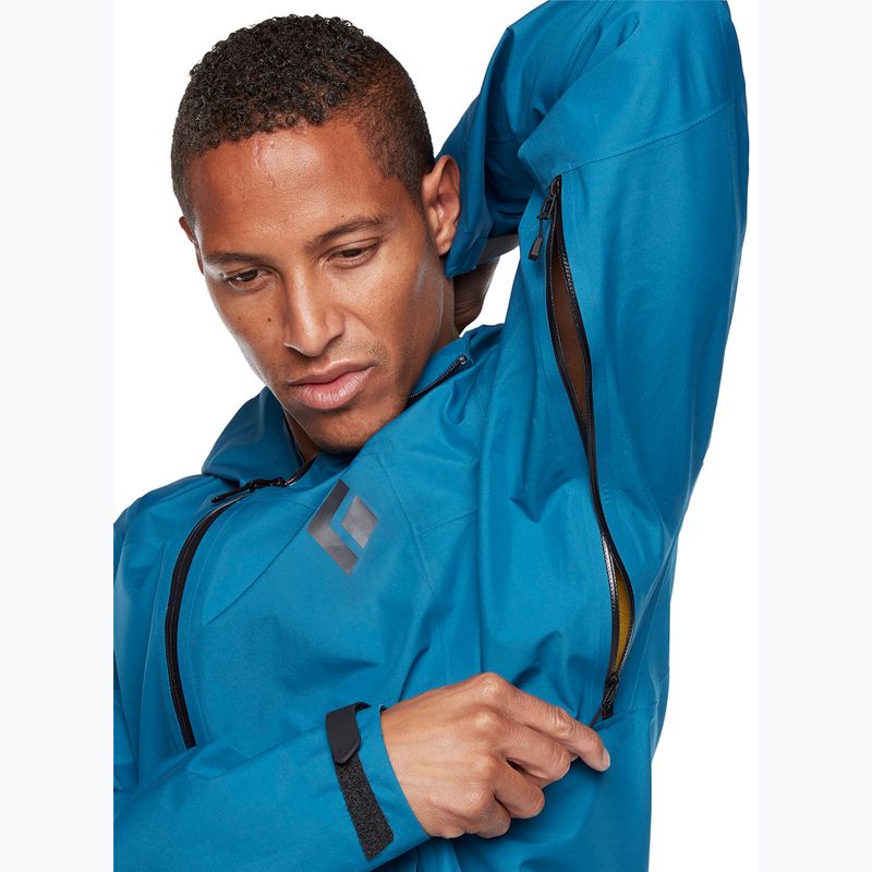 Black Diamond Liquid Point giacca da pioggia da uomo Kingfisher 4