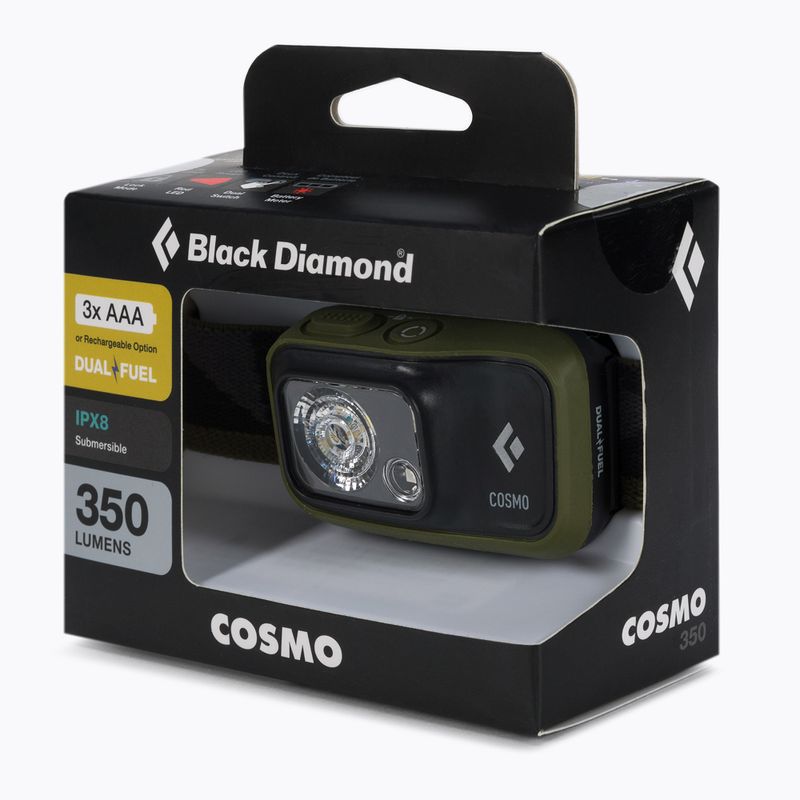 Black Diamond Cosmo 350 oliva scuro torcia frontale