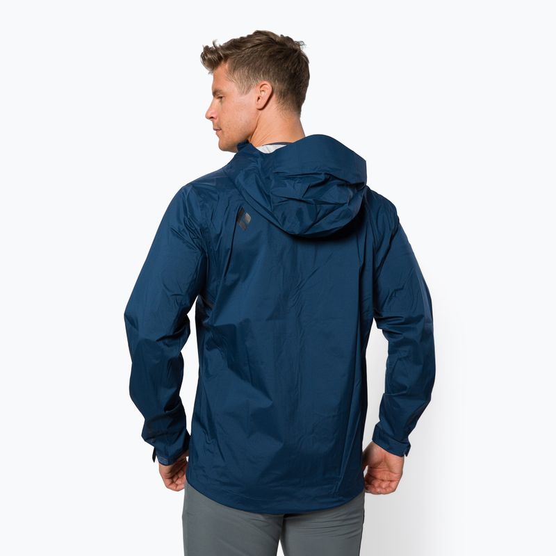 Giacca da pioggia Black Diamond Stormline Stretch indaco da uomo 3