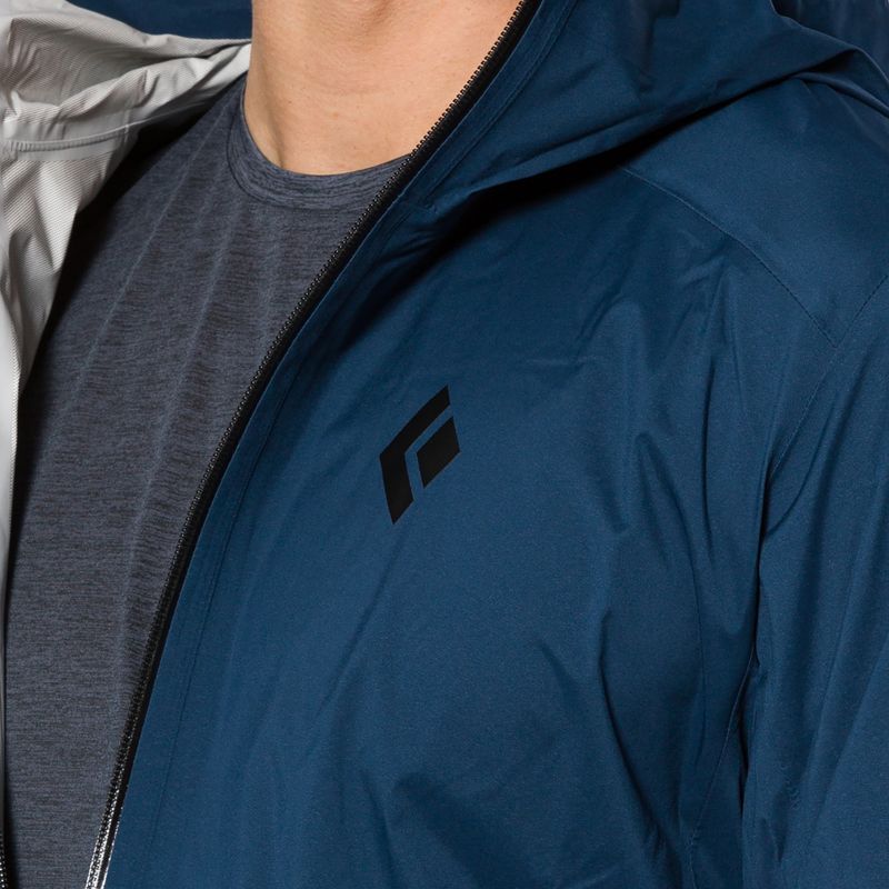 Giacca da pioggia Black Diamond Stormline Stretch indaco da uomo 4