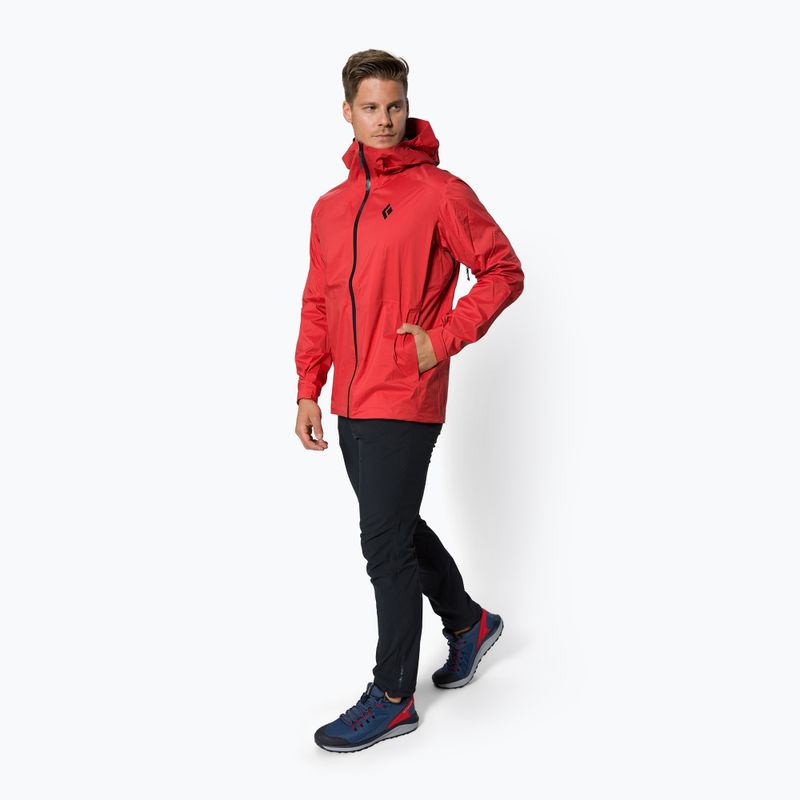 Giacca da pioggia Black Diamond Stormline Stretch da uomo carminio 2