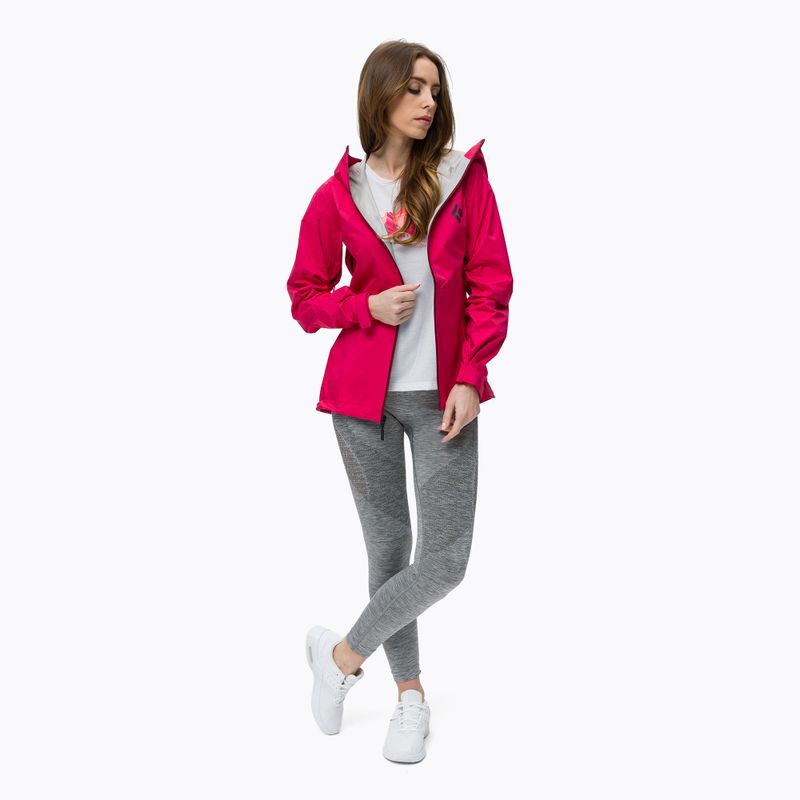 Giacca da pioggia Black Diamond Stormline Stretch donna, melograno 2