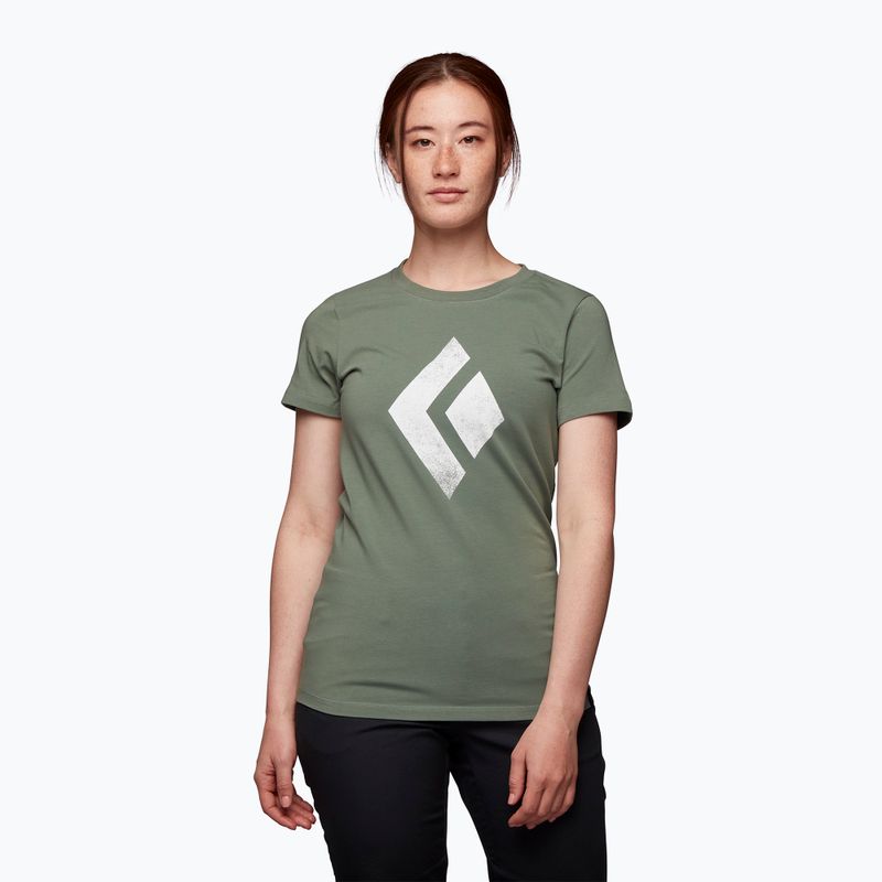 Maglietta da arrampicata da donna Black Diamond Chalked Up, verde alloro