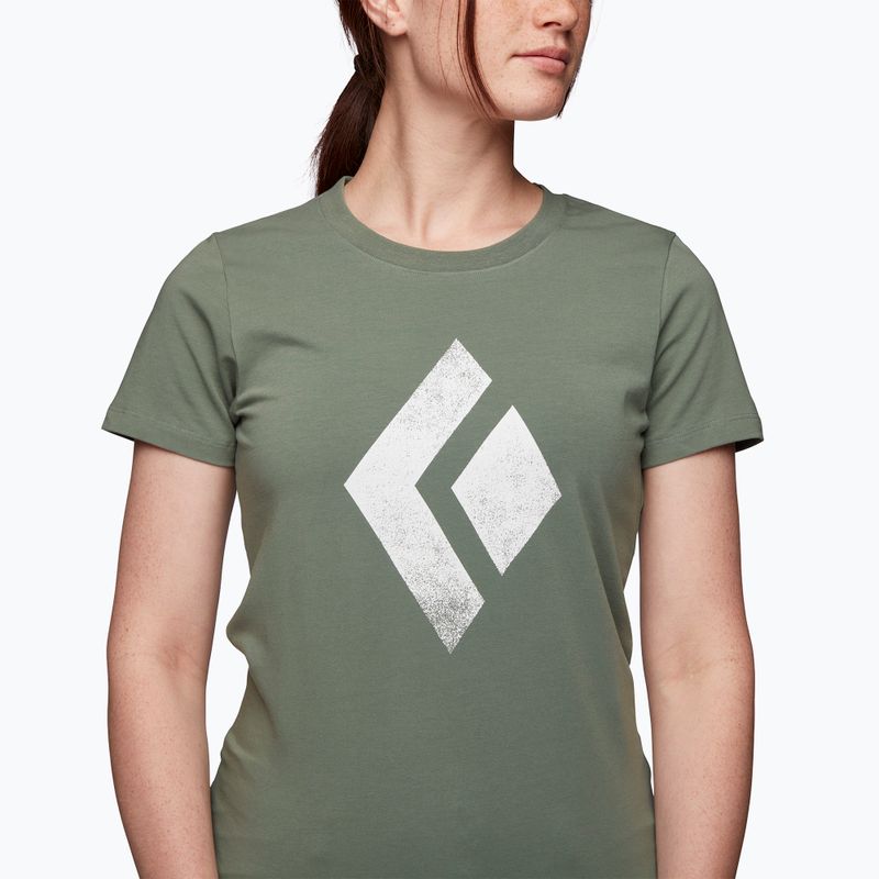 Maglietta da arrampicata da donna Black Diamond Chalked Up, verde alloro 3