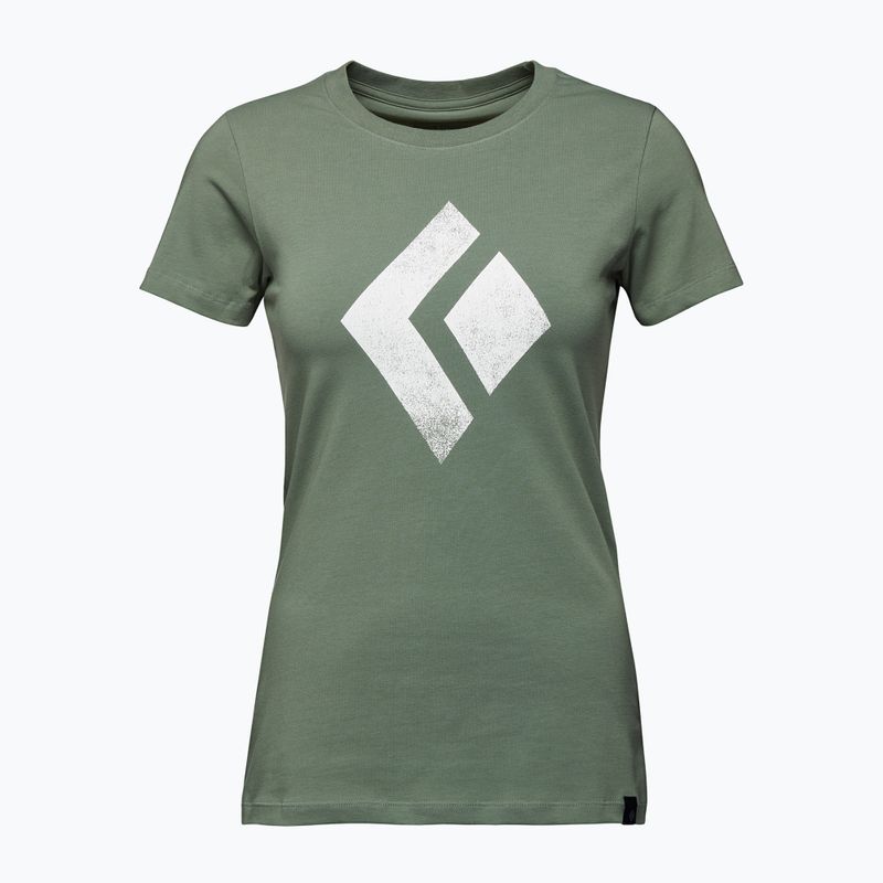 Maglietta da arrampicata da donna Black Diamond Chalked Up, verde alloro 4