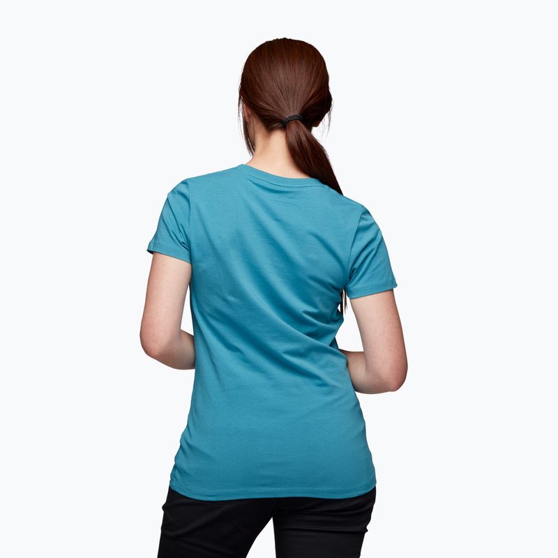 Maglietta da arrampicata da donna Black Diamond Chalked Up blu ceruleo 2
