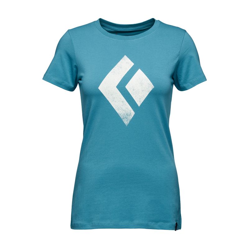 Maglietta da arrampicata da donna Black Diamond Chalked Up blu ceruleo 4