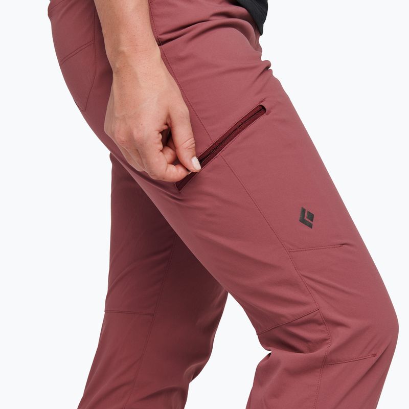 Pantaloni da arrampicata da donna Black Diamond Technician Jogger cherrywood 10