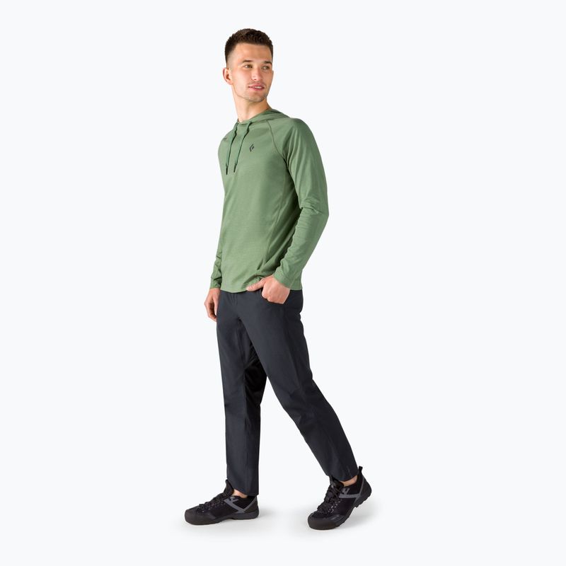 Felpa da trekking da uomo Black Diamond Crag Hoody verde arbor 2