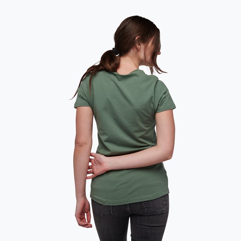 Maglietta da arrampicata da donna Black Diamond Leveled Landscape, verde alloro 2