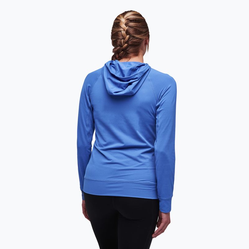 Felpa trekking donna Black Diamond Alpenglow Hoody blu pulito 2