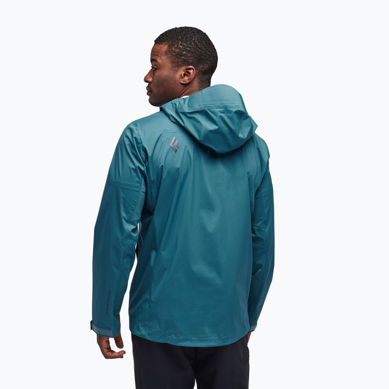 Giacca da pioggia da uomo Black Diamond Stormline Stretch creec blu 4