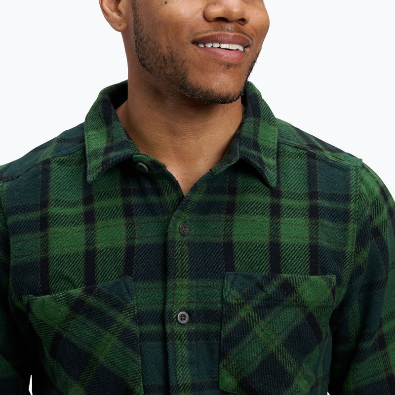 Camicia da trekking da uomo Black Diamond Project Heavy Flannel verde palma/antracite a quadri 4