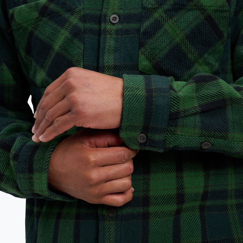 Camicia da trekking da uomo Black Diamond Project Heavy Flannel verde palma/antracite a quadri 5