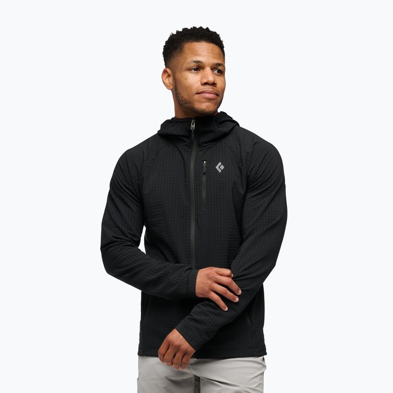 Felpa da trekking da uomo Black Diamond Coefficient Storm Hoody nero