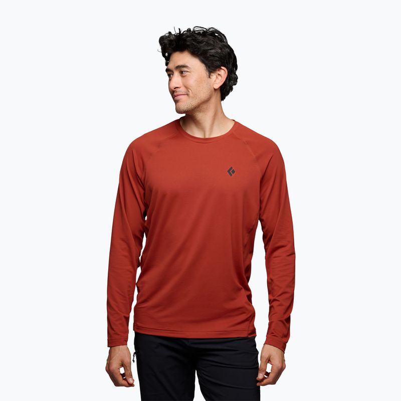 Felpa trekking da uomo Black Diamond Alpenglow Crew burnt sienna