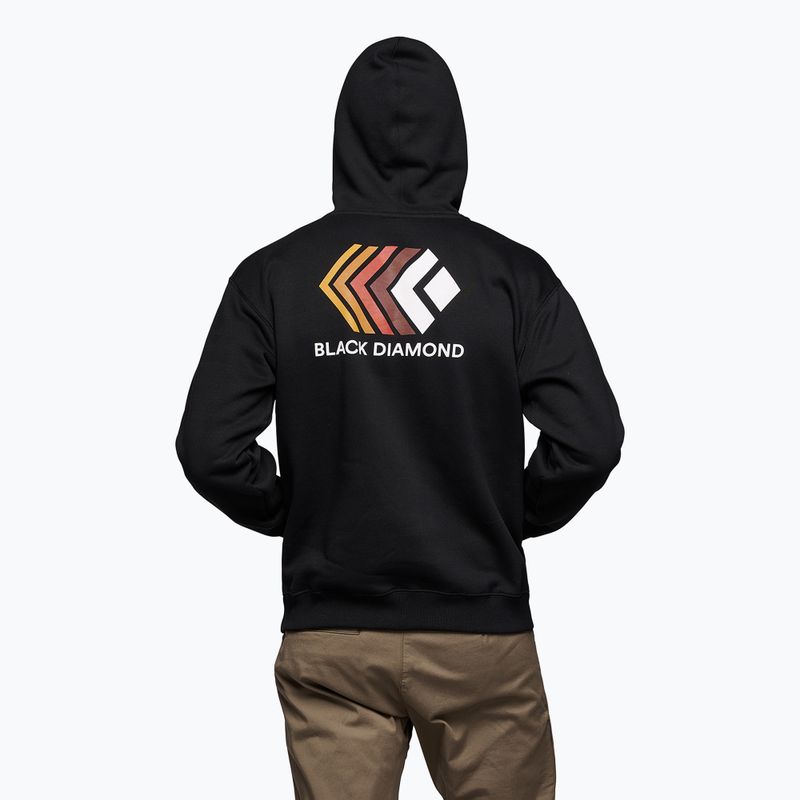 Felpa con cappuccio da uomo Black Diamond Faded Full Zip nero 2