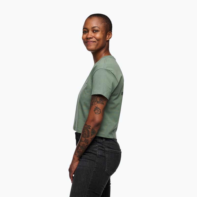 Maglietta da donna Black Diamond Faded Crop verde alloro 2