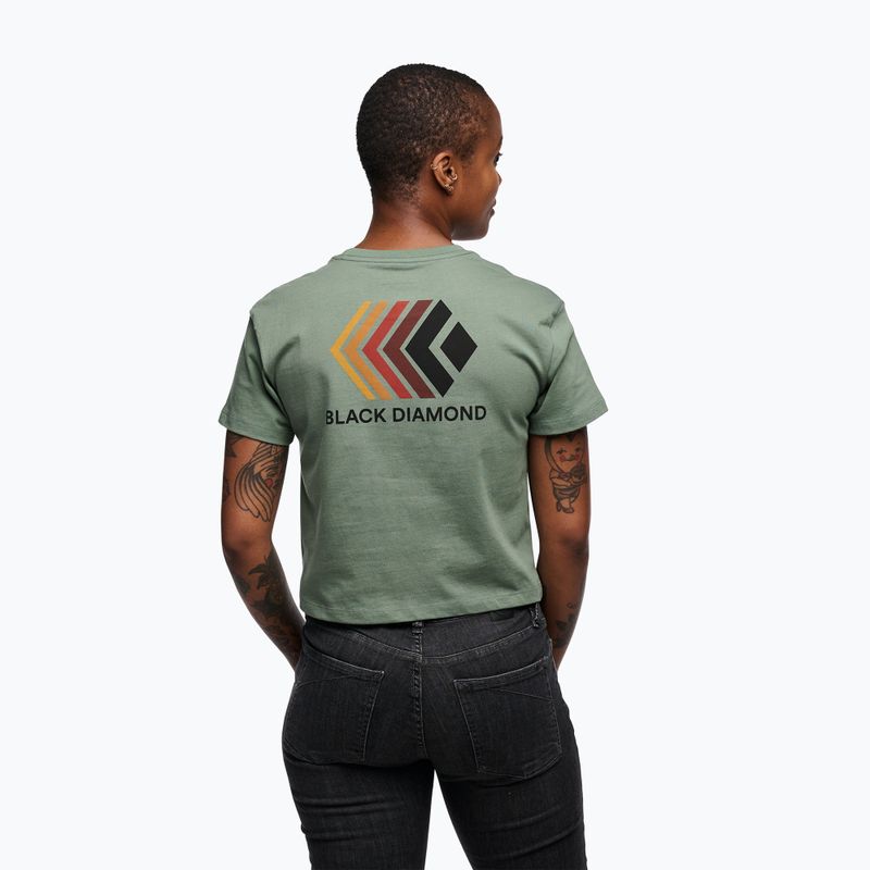 Maglietta da donna Black Diamond Faded Crop verde alloro 3