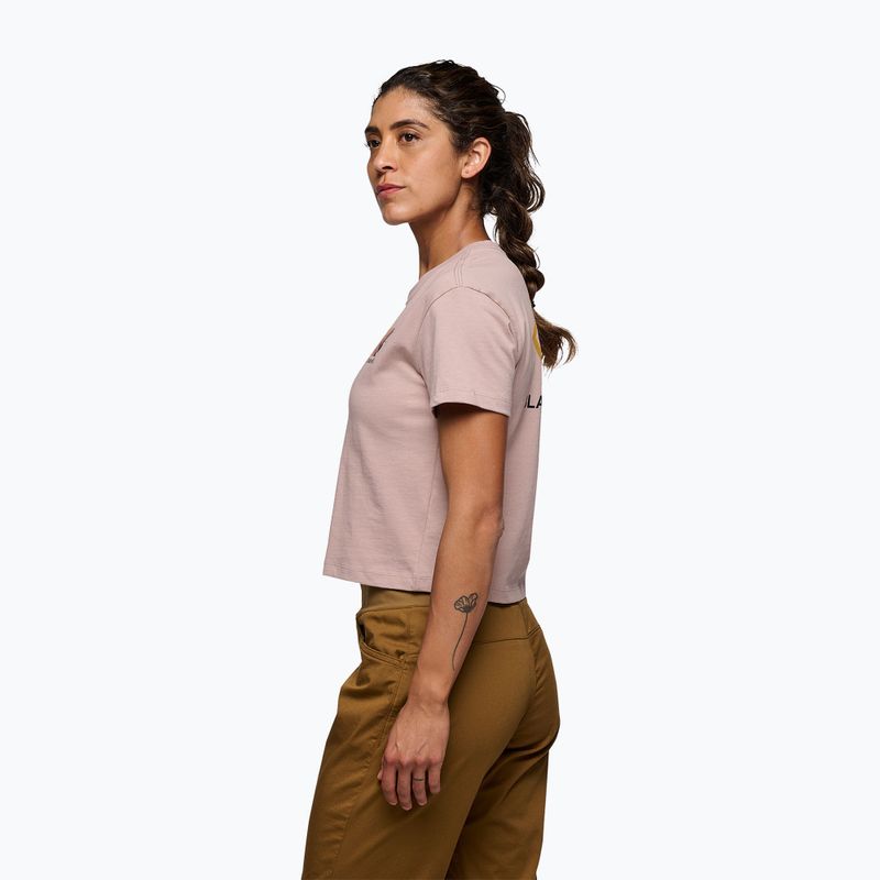 Maglietta donna Black Diamond Faded Crop malva pallido 2