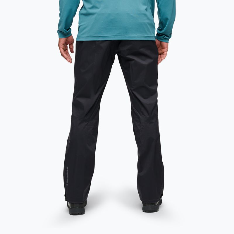 Pantaloni da pioggia da uomo Black Diamond Fineline Stretch FZ nero 2