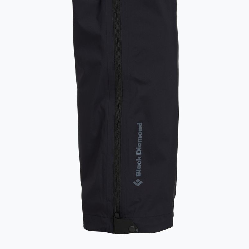 Pantaloni da pioggia da donna Black Diamond Fineline Stretch FZ nero 5