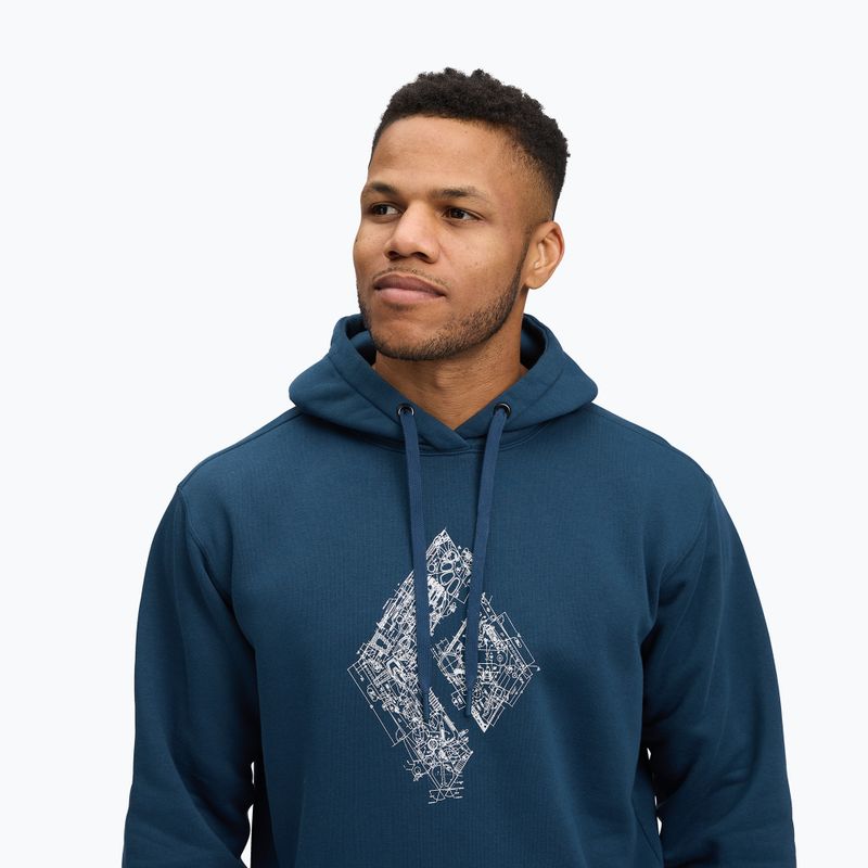 Felpa da uomo Black Diamond Engineered Diamond Po Hoody indigo 4