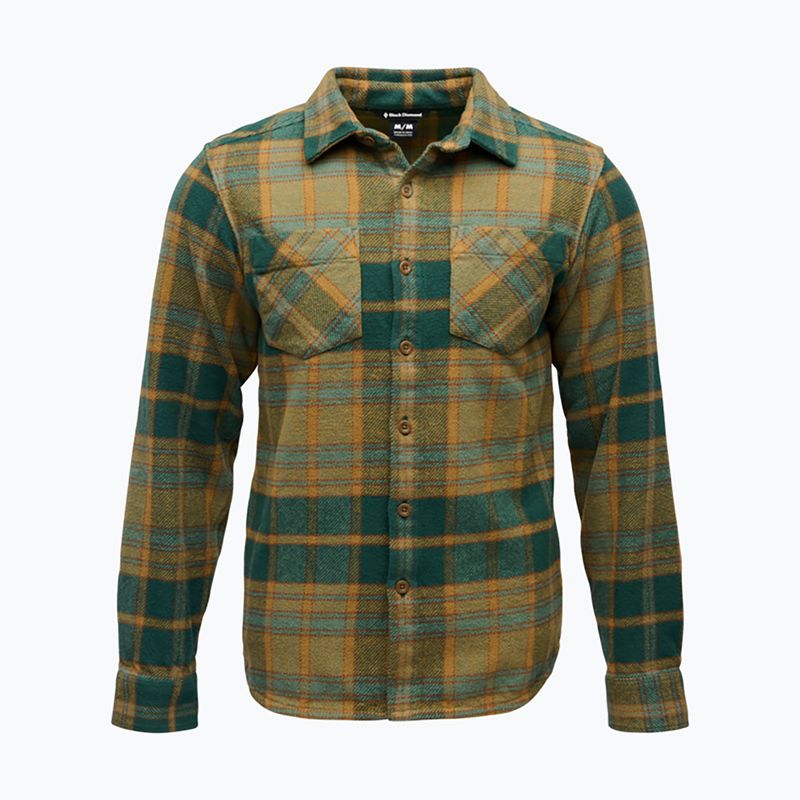 Camicia uomo Black Diamond Project Heavy Flannel deep woods/laurel green plaid 3