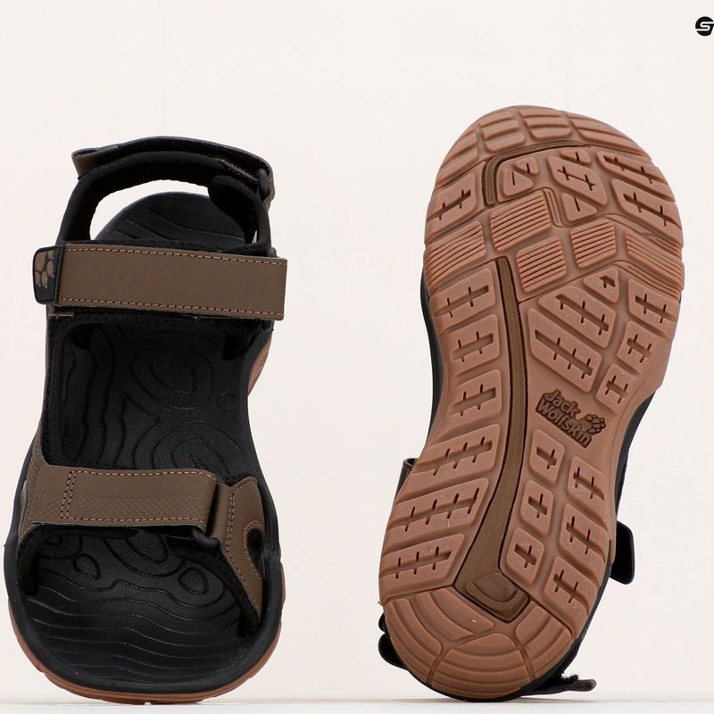 Sandali da trekking da uomo Jack Wolfskin Lakewood Cruise in legno scuro 17