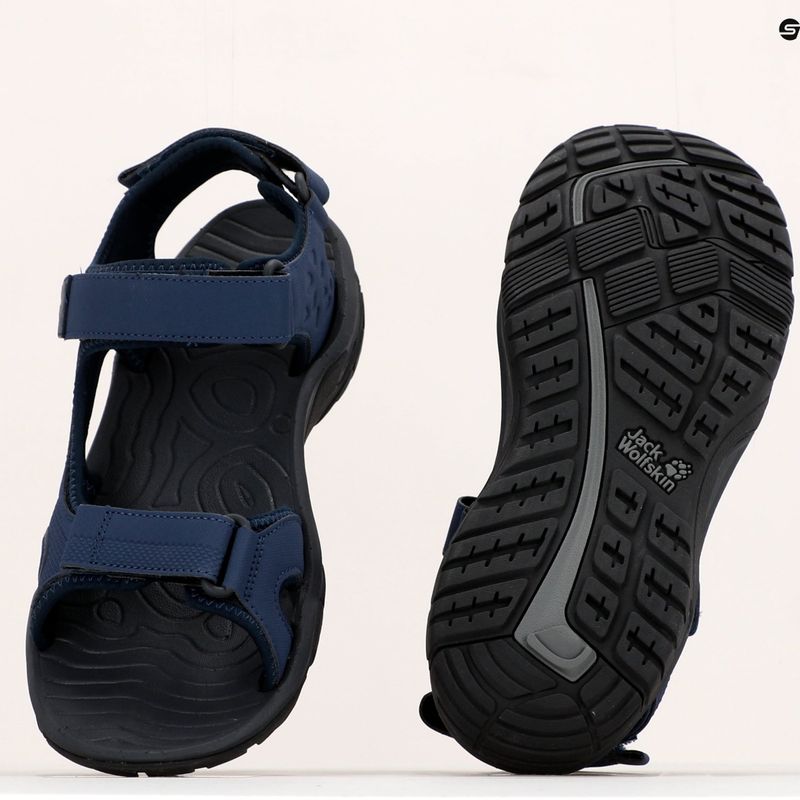 Sandali da trekking da uomo Jack Wolfskin Lakewood Cruise blu/grigio 18