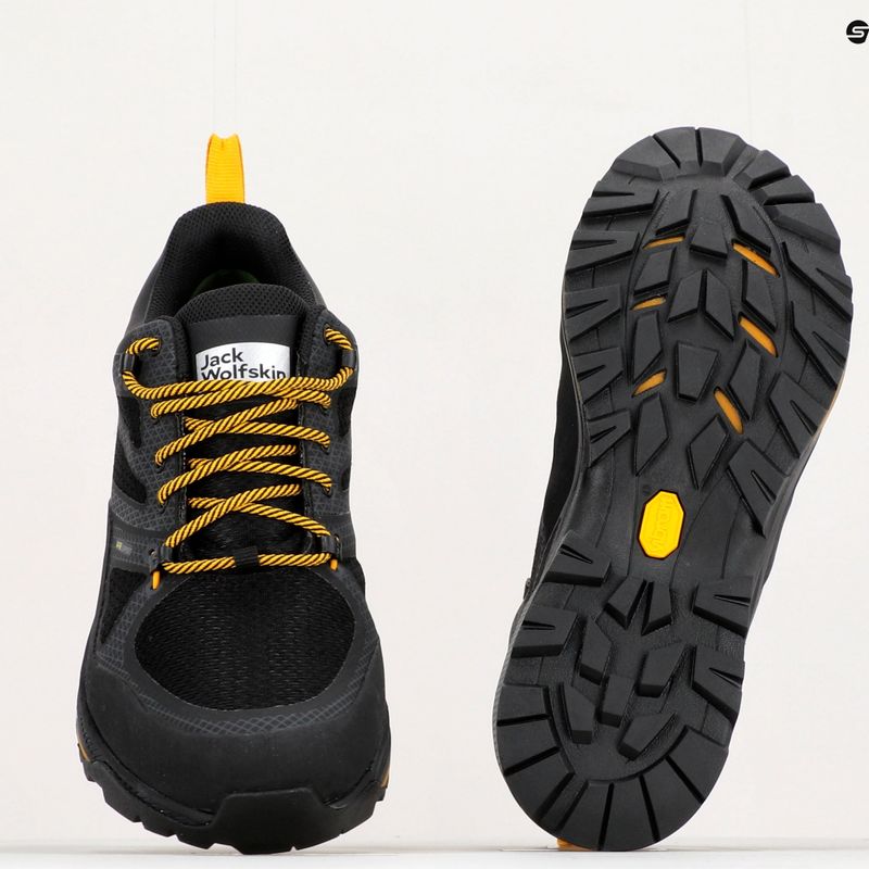 Jack Wolfskin Uomo Force Striker Texapore Low stivali da trekking nero/giallo bordeaux xt 12