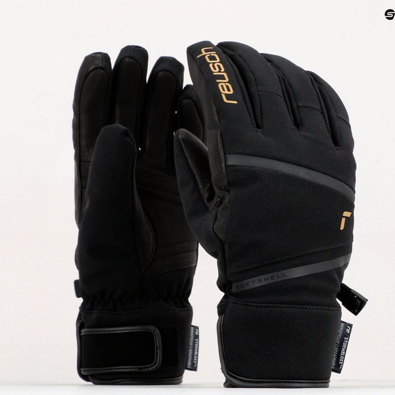 Guanti da sci Reusch Tessa Stormbloxx nero/oro 10